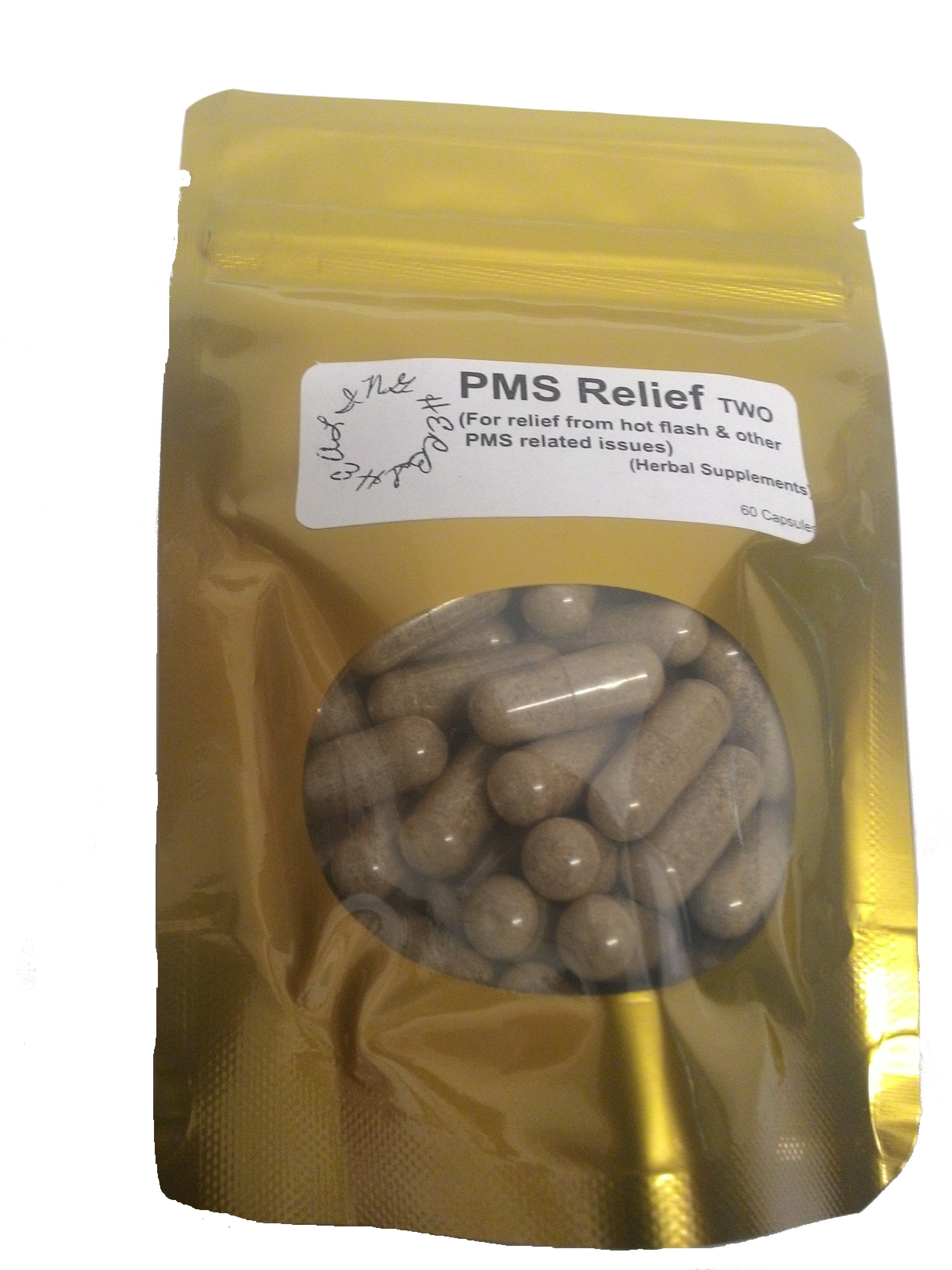 this is the image of PMS RELIEF TWO helps in hot flashes cramp mood support and other women wellness related issues