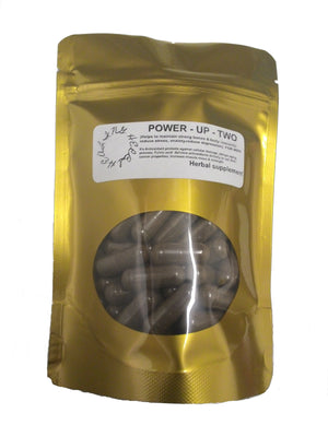 this image is of "POWER UP TWO" herbal supplement for increase body immunity reduce stress anxiety depression for men